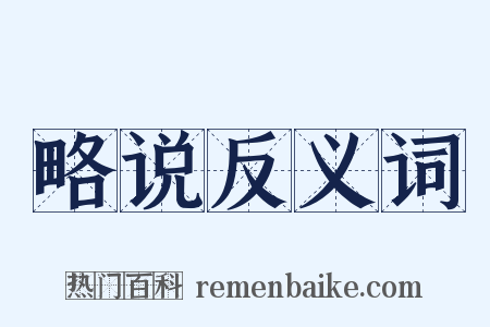 略说反义词是什么意思的图片